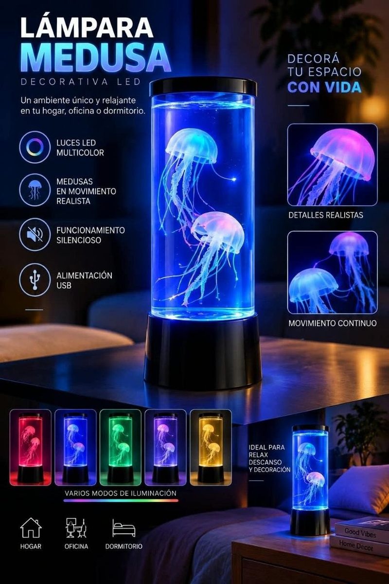 Lámpara medusa decorativa LED
