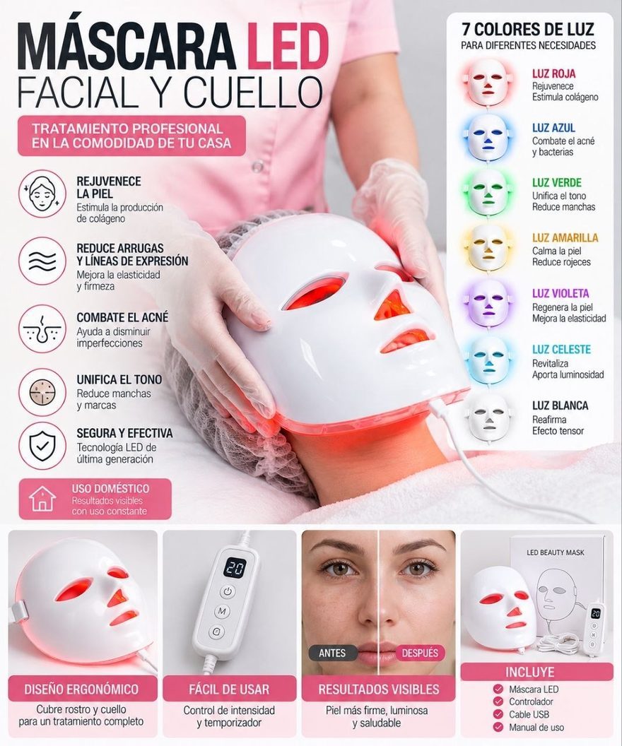 Máscara LED facial
