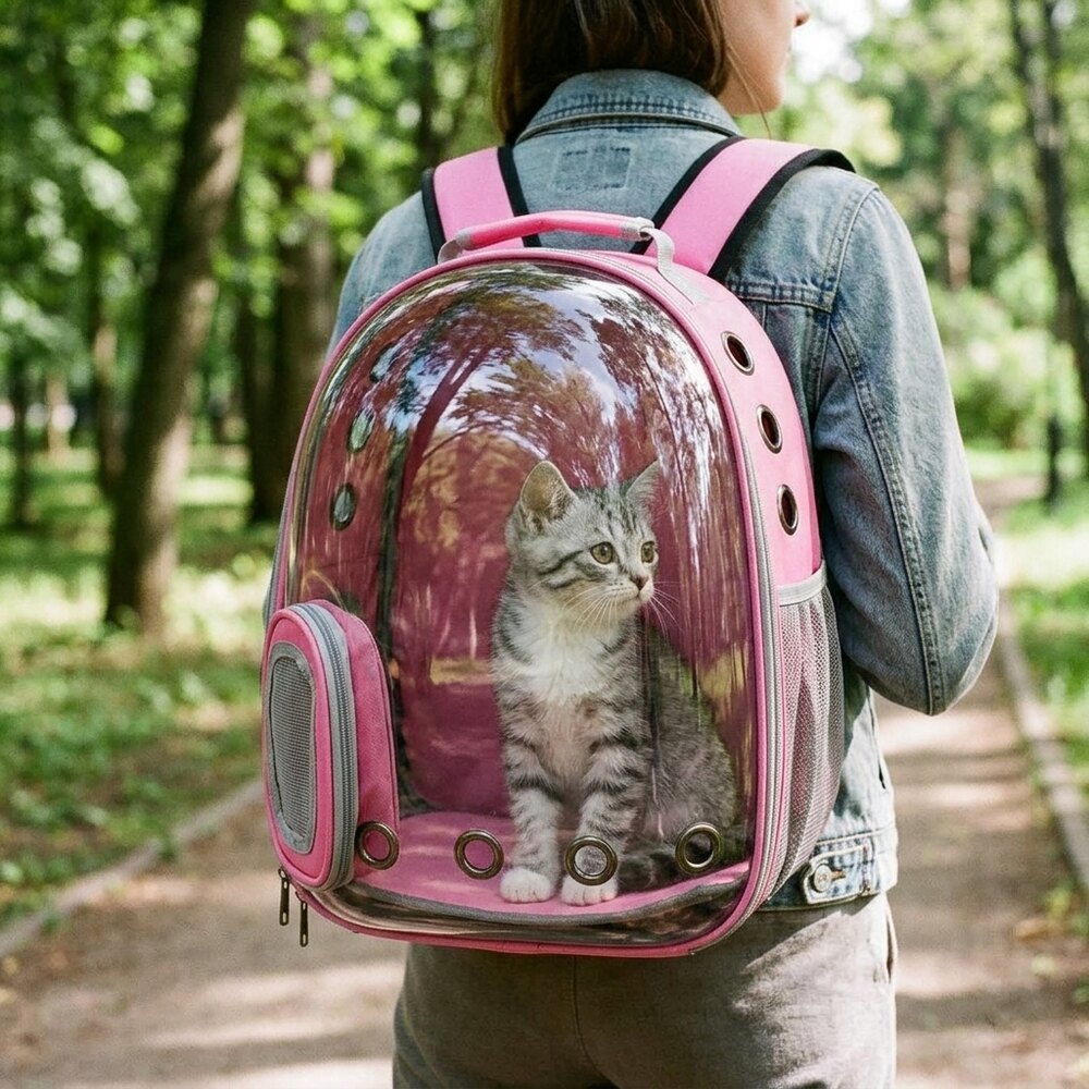Mochila transportadora para mascotas