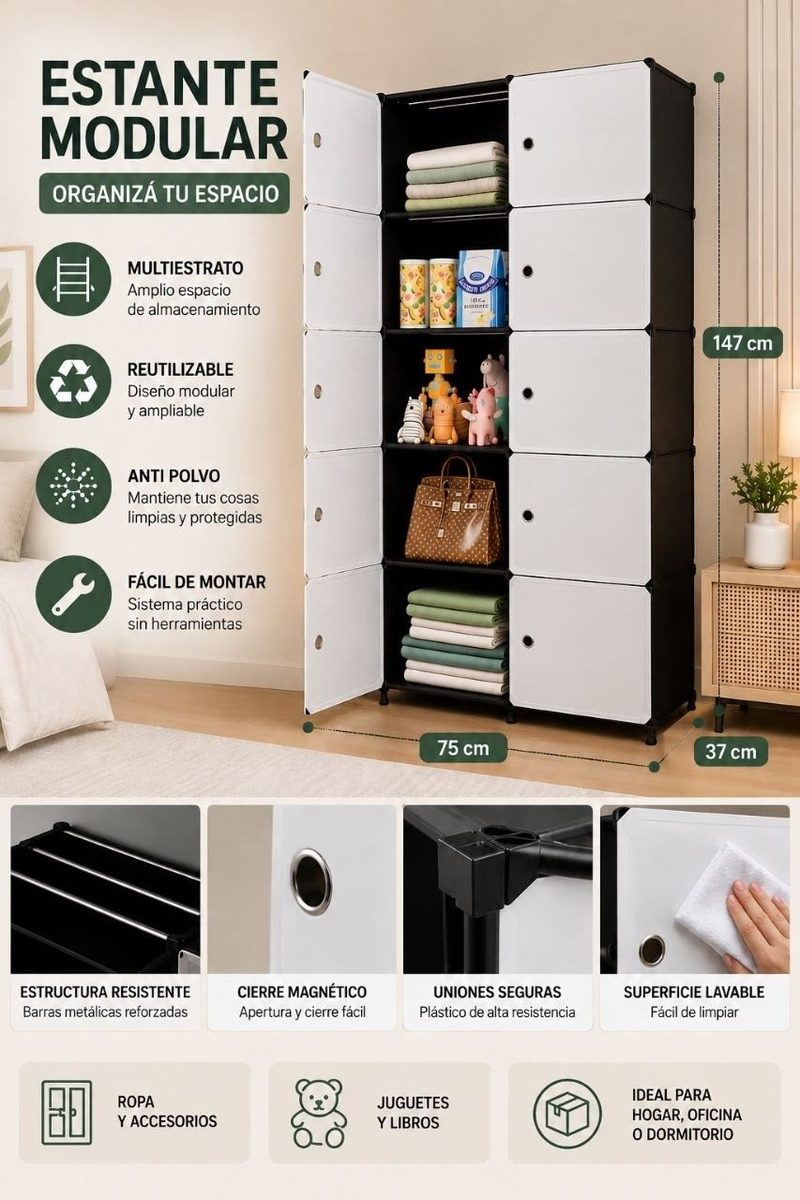 Ropero modular 147×75×37