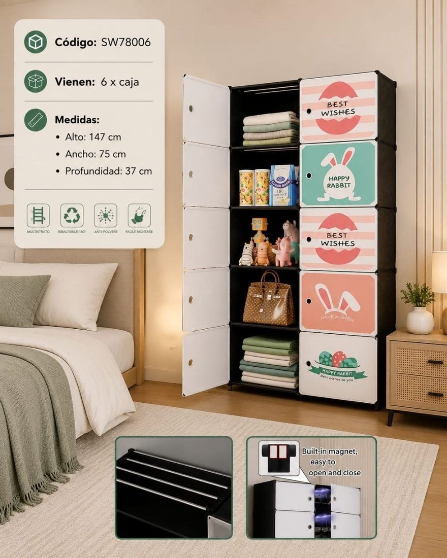 Ropero modular grande 147×75×37