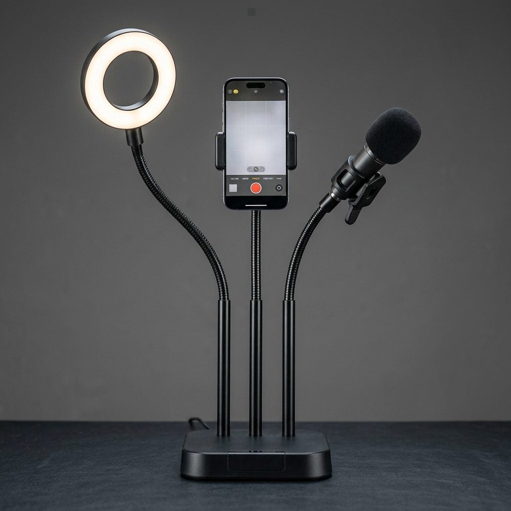 Aro de luz 3 en 1 con soporte