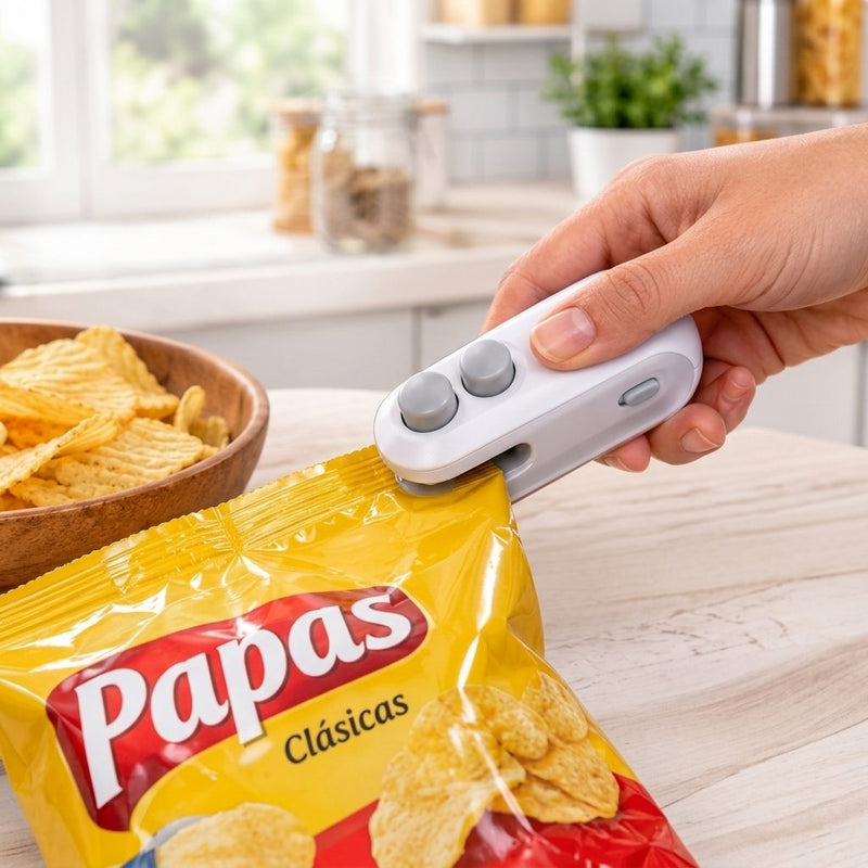 Mini sellador de bolsas
