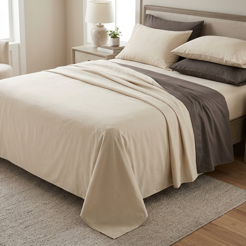 Cubrecama 2 plazas beige