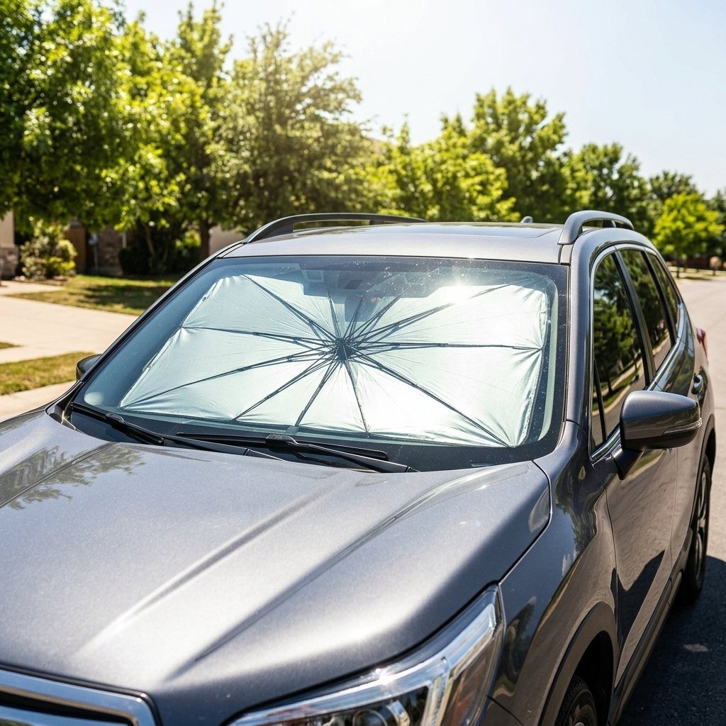 Parasol paraguas para auto 140×80